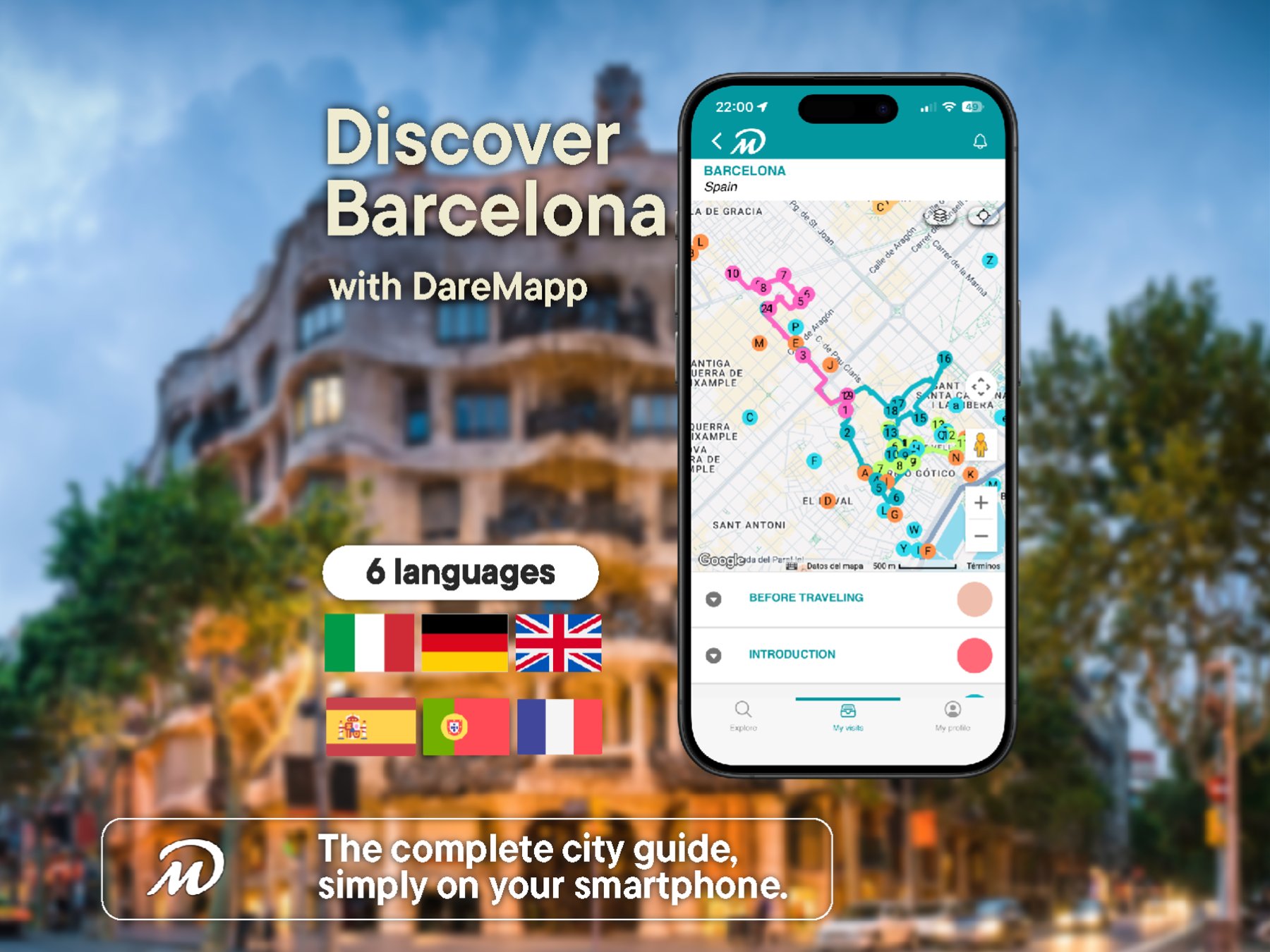 Barcelona: Private Führung mit Ihrem Handy – Inklusive 4 Strecken