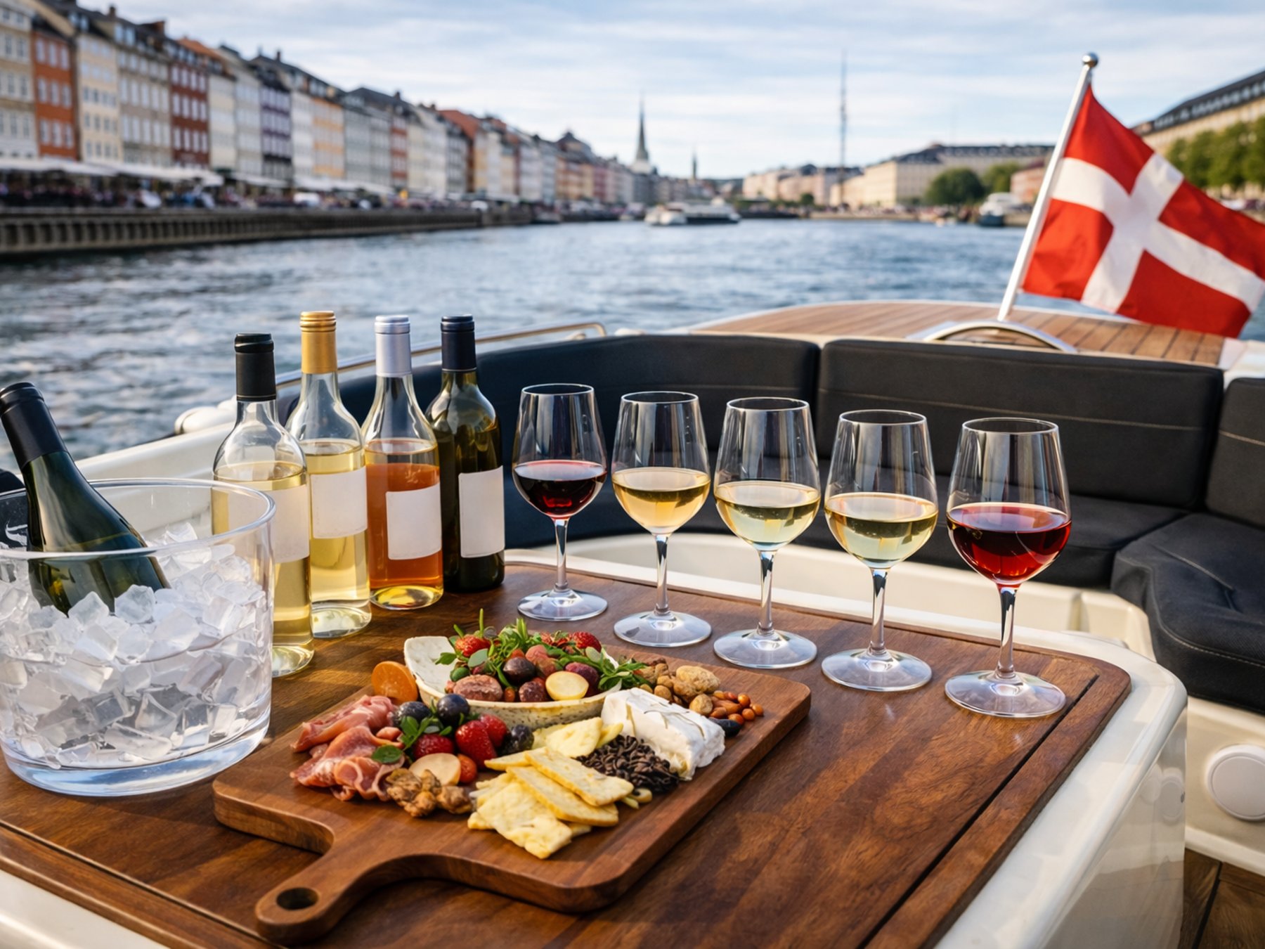 Private 2-stündige Grachtenfahrt in Kopenhagen mit Weinprobe