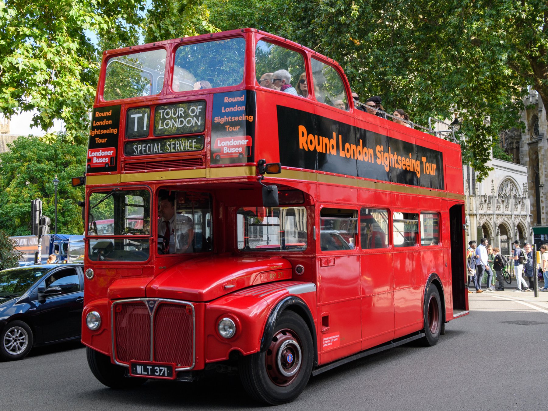 London: Geführte Open-Top-Bus Tour bei Nacht