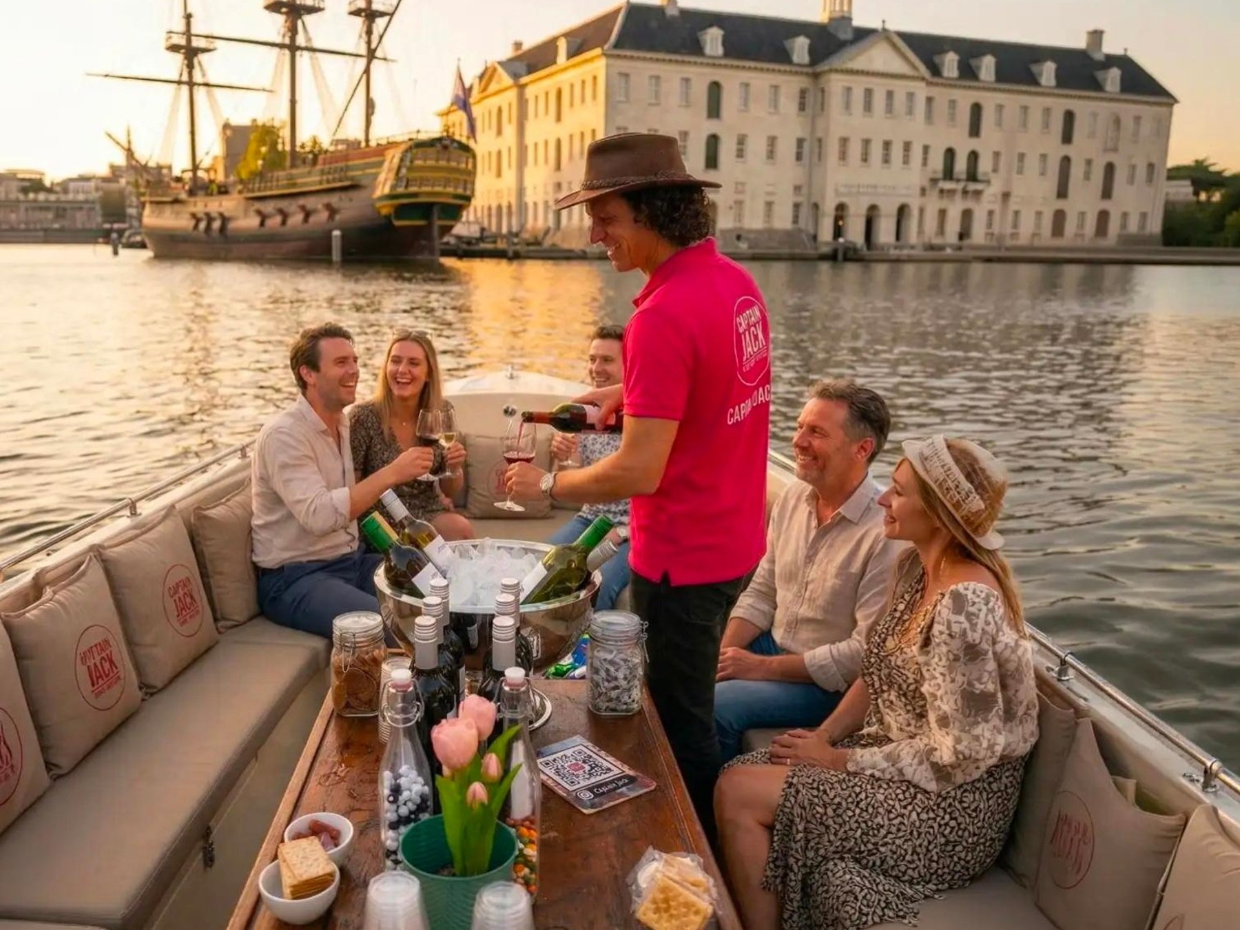 Amsterdam 90-Minuten Kleingruppen-Grachtenfahrt & niederländische Snacks