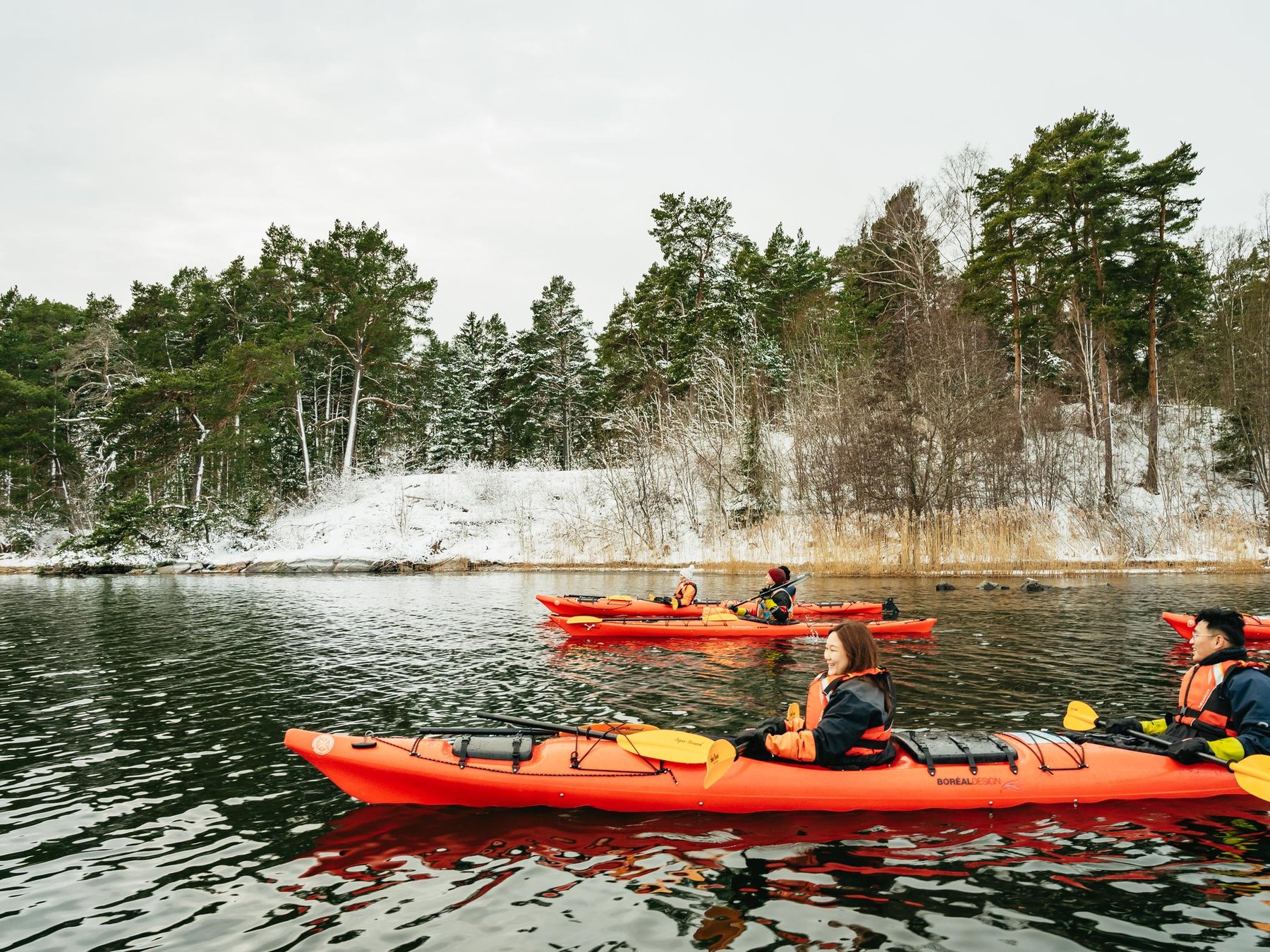 Stockholm: Winterkajak, schwedische Fika und heiße Sauna