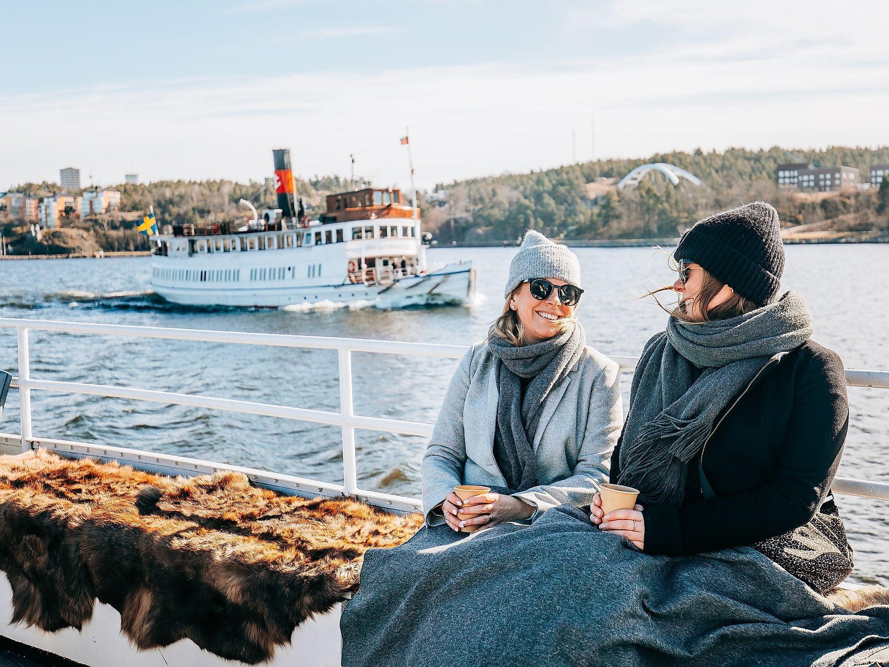 In Stockholm: Schären-Winter-Bootstour mit Führer 1h 15m