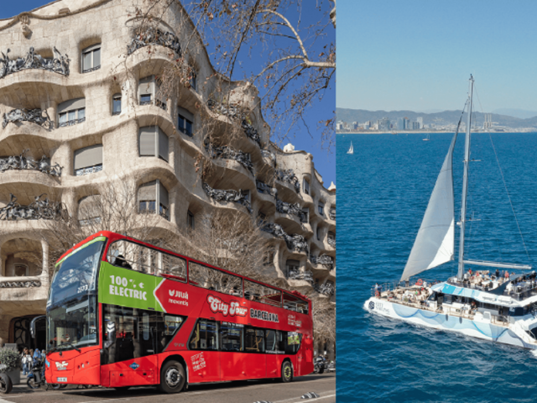 Hop-On Hop-Off Bus mit Segelkreuzfahrt