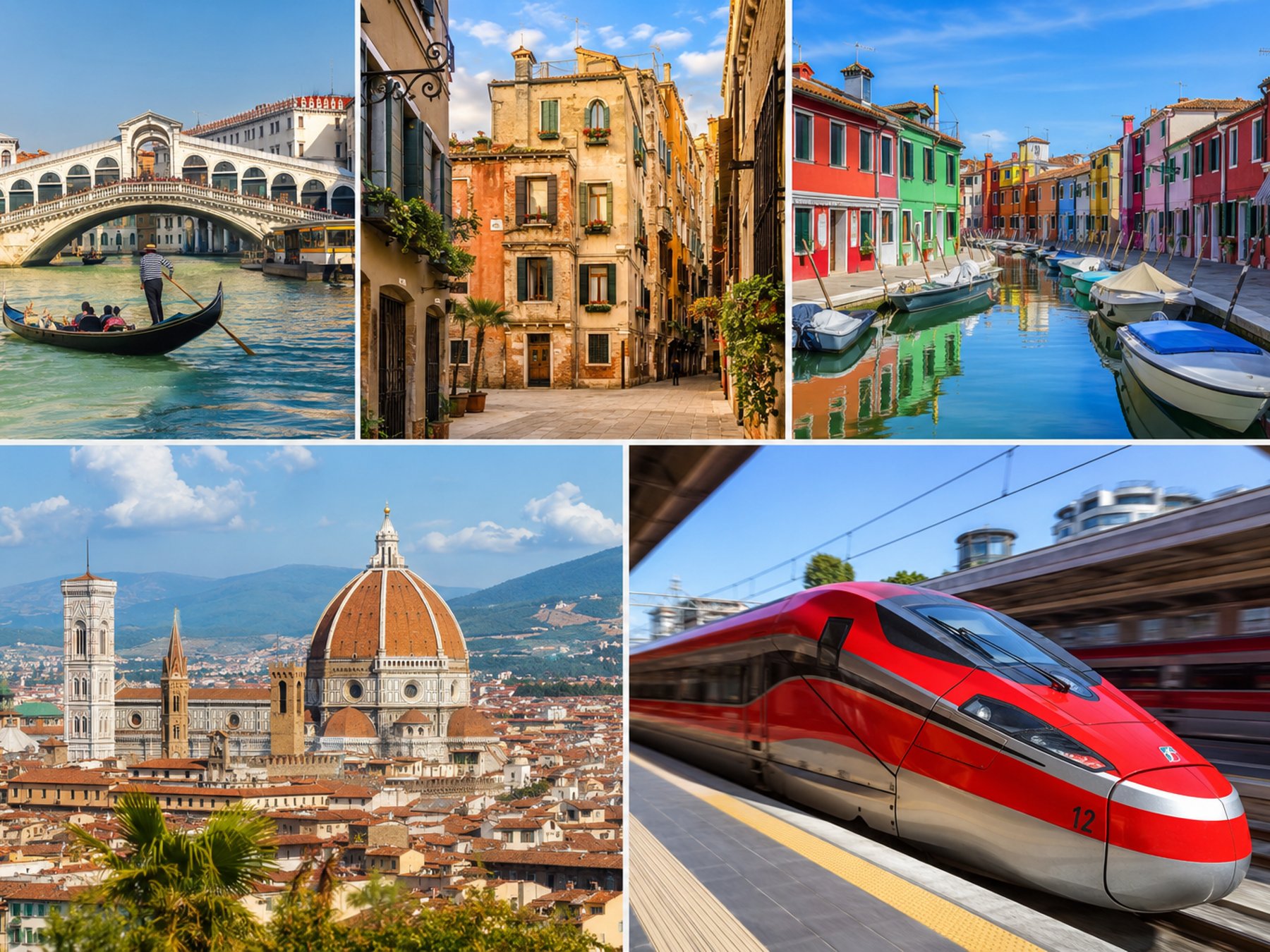 Venedig und Florenz: 2-tägige Premium-Tour mit dem Hochgeschwindigkeitszug