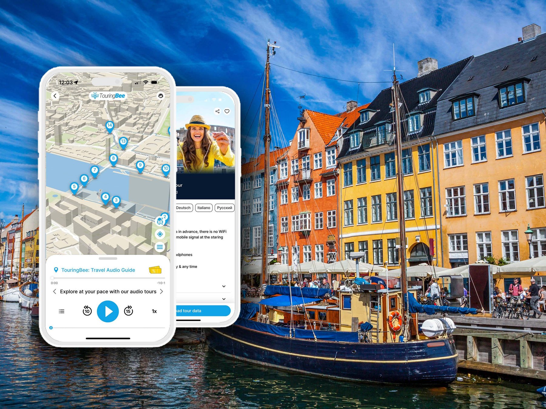 Kopenhagen Stadtrundgang mit Audioguide & Hop-On/Hop-Off Bus Tour Option Private Option verfügbar