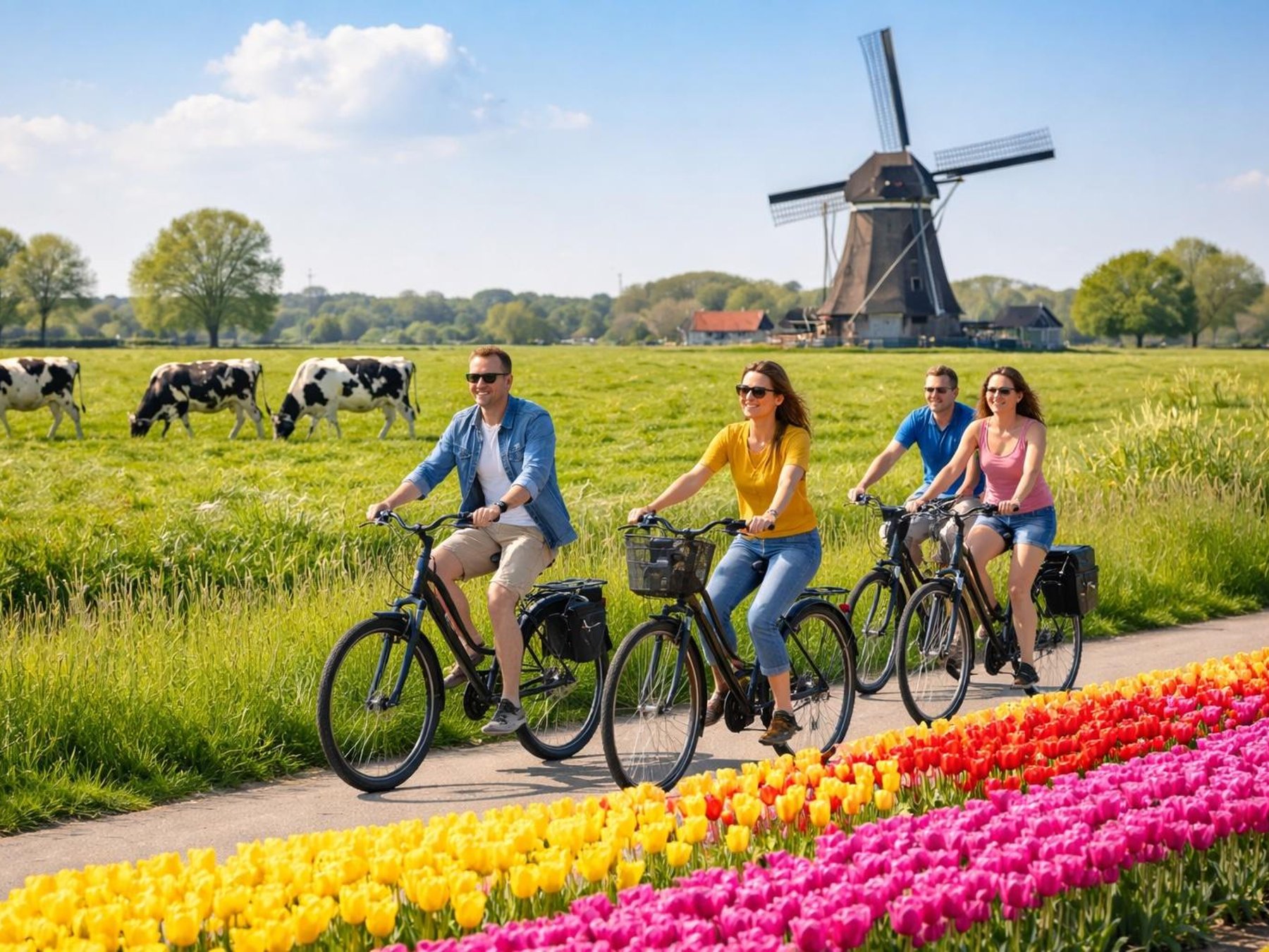 Windmühlen- & Holländische Käsefarm E-Bike Tour 4 Stunden -