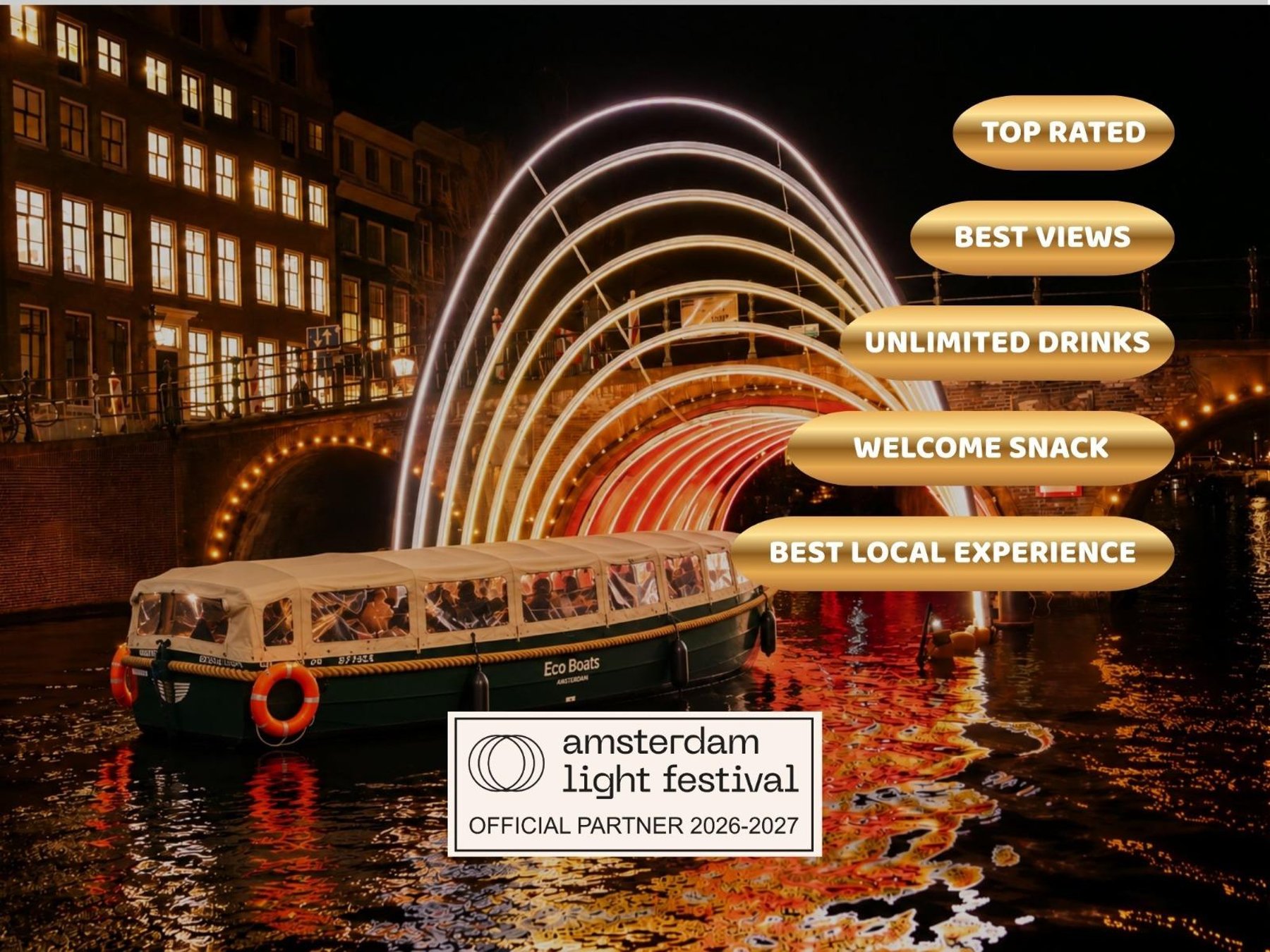 Amsterdam Light Festival: Bootstour