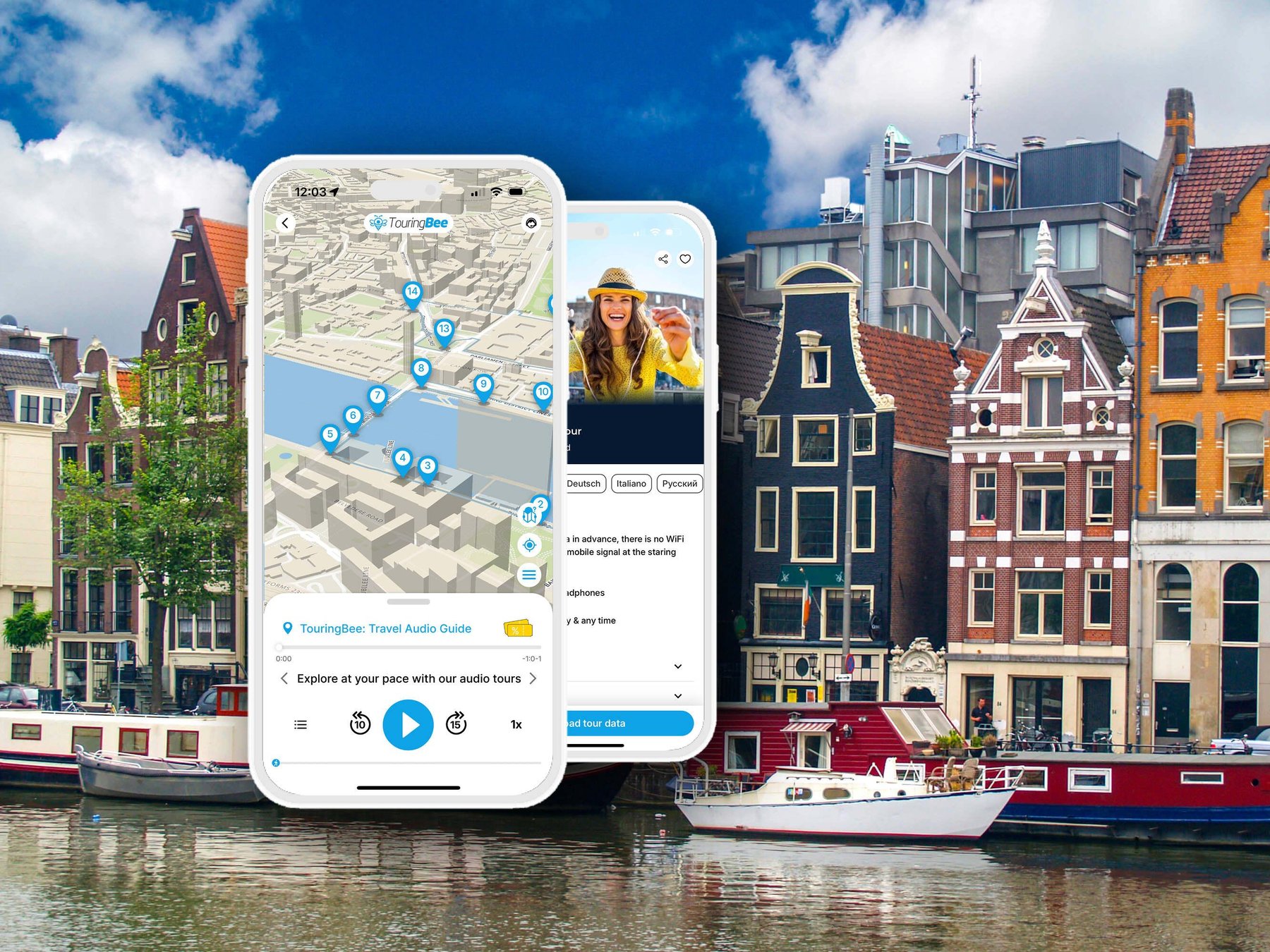 Amsterdam Rundgang mit Audioguide & HO-HO Bus OptionPrivate Option verfügbar