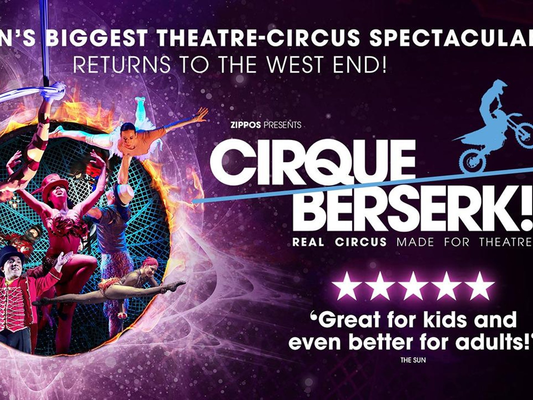 London's West End: Eintrittskarte für Cirque Berserk