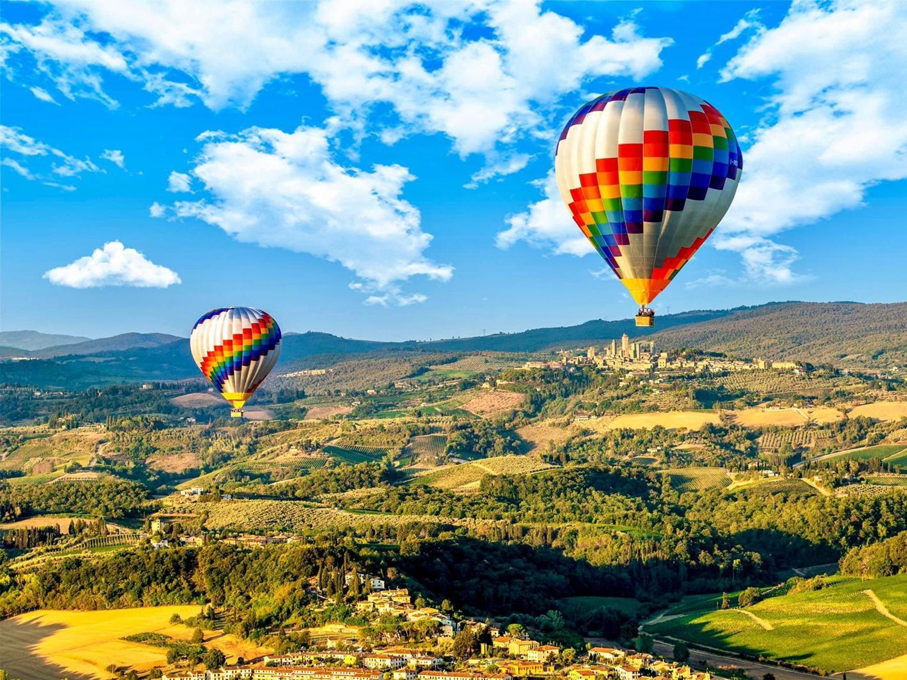 Heißluftballonfahrt in der Toskana vom Chianti-Gebiet aus