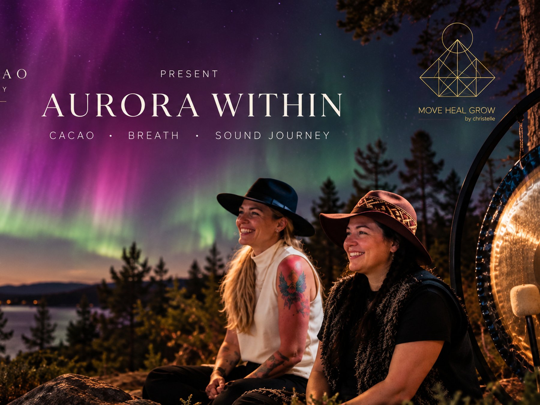 Aurora innerhalb einer herzöffnenden Kakao-, Atem- & Klangreise 1h 30m
