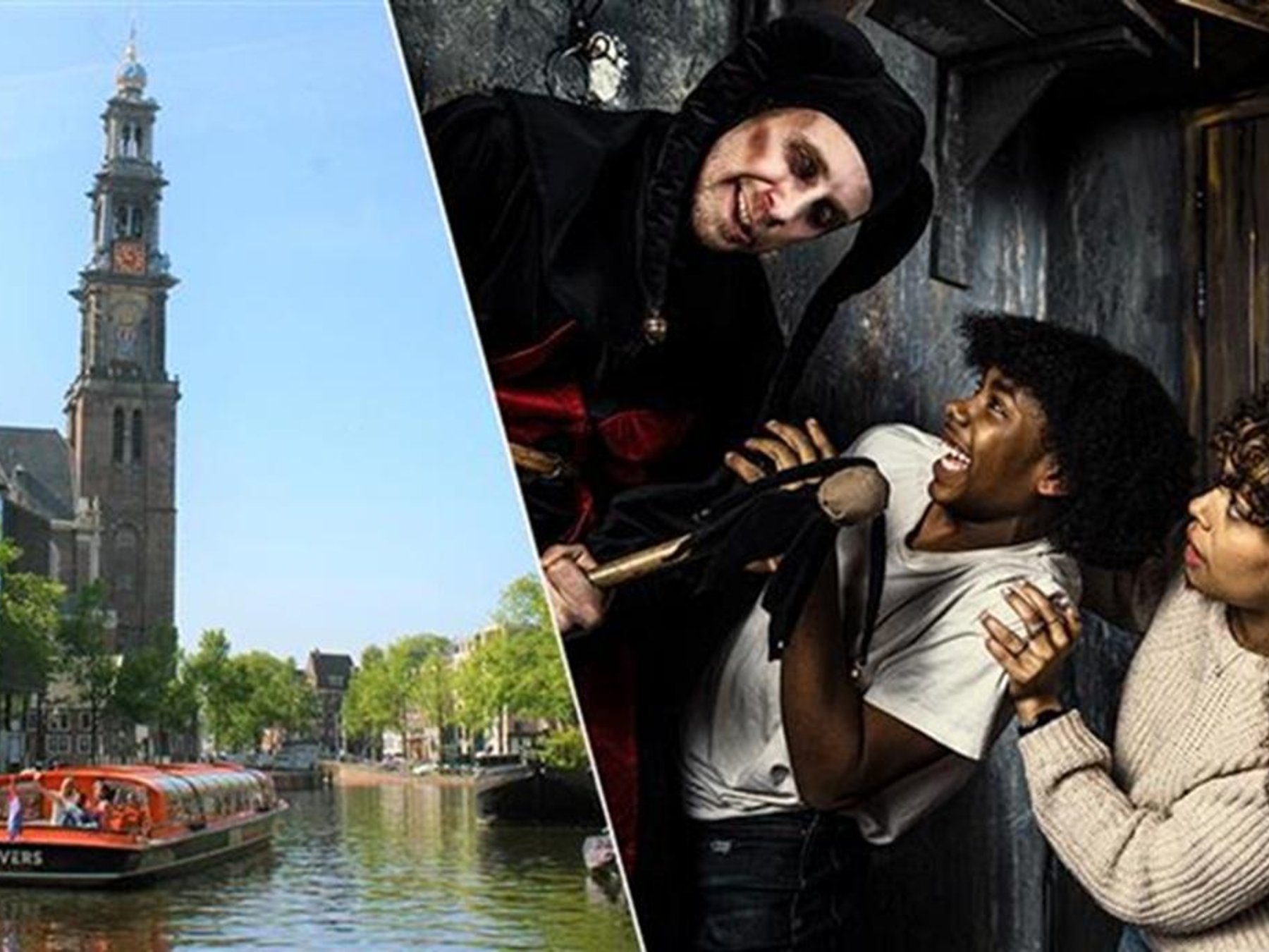 Das Amsterdam Dungeon: Eintrittskarte + 1-stündige Grachtenrundfahrt