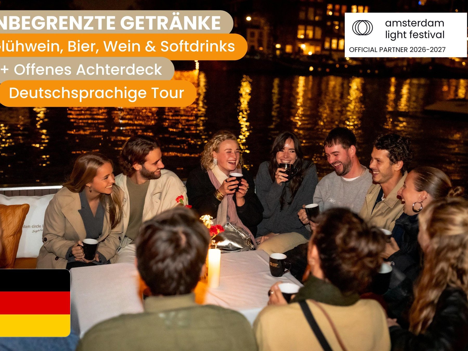 Amsterdam Light Festival: Boottocht met drankjes en snacks