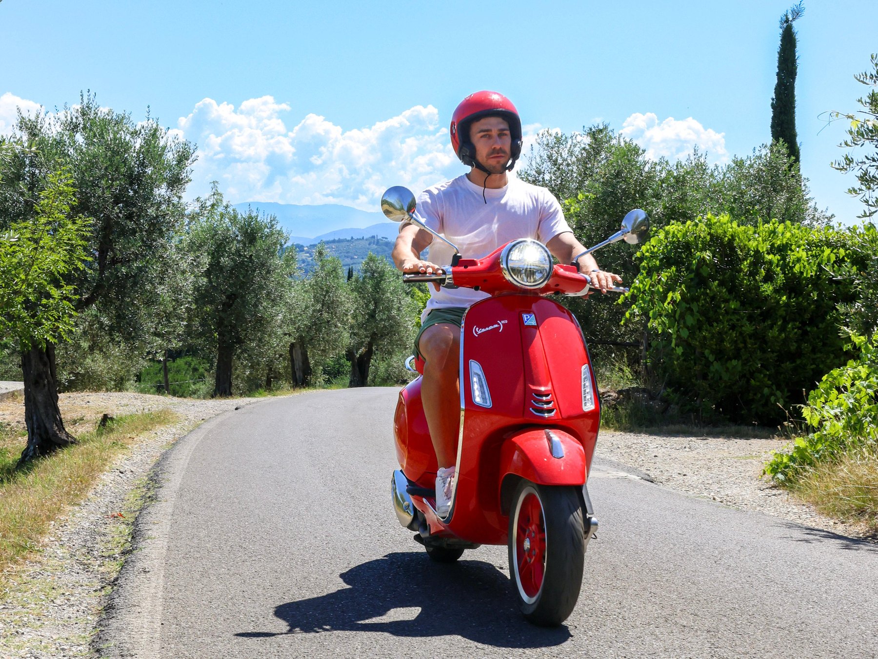 Fiesole und Florenz Hügel Vespa-Tour mit Olivenölverkostung