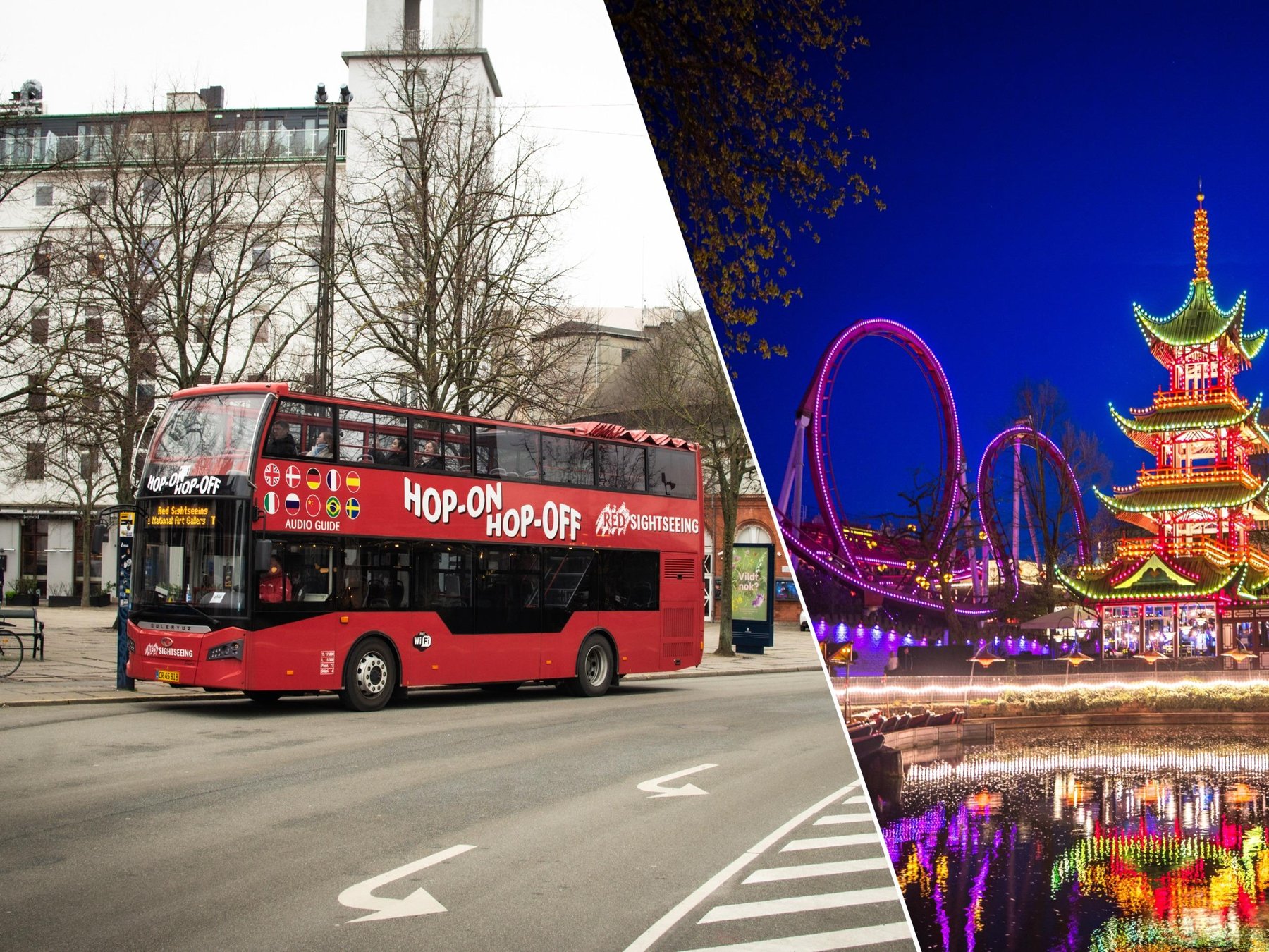 Hop-On/Hop-Off Bus und Tivoli Gärten