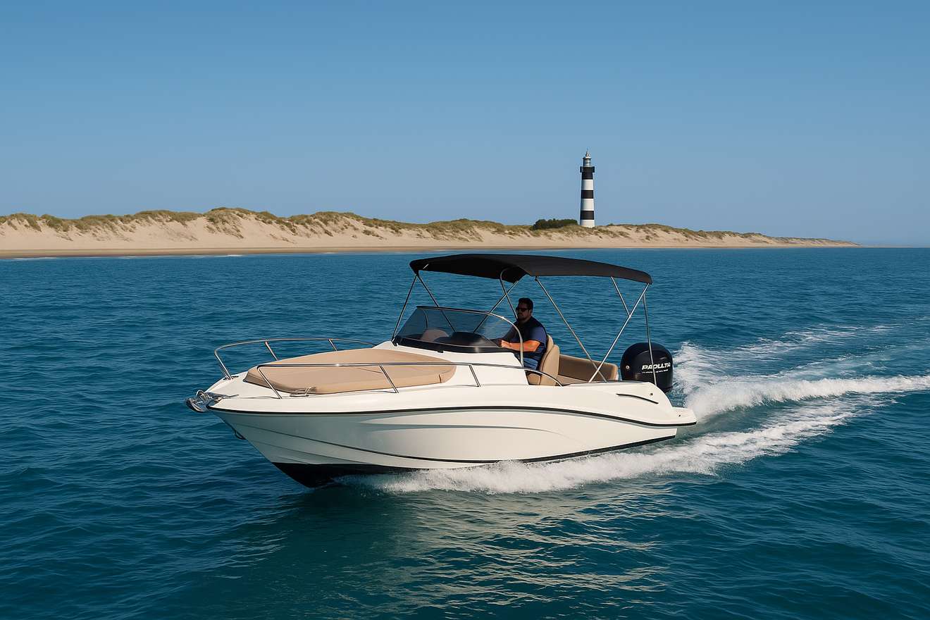 Explorez l’Espiguette et son banc de sable à bord d’un bateau premium