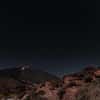 Night sky over Teide ridge, dark