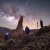 Milky Way over Roques de Garcia, stargazers