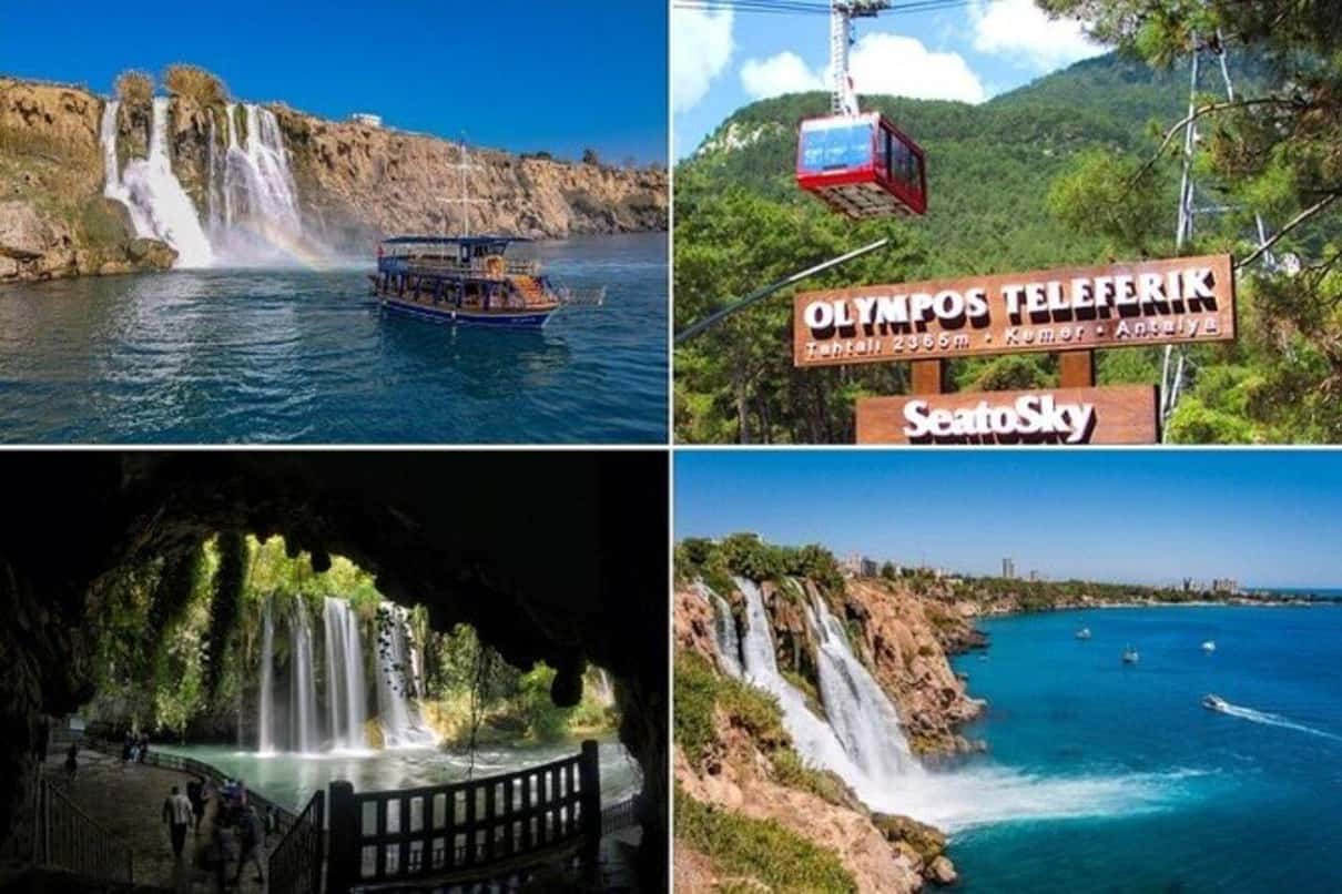 Antalya: Old City Tour w/Cable Car & Waterfalls & Boat Trip