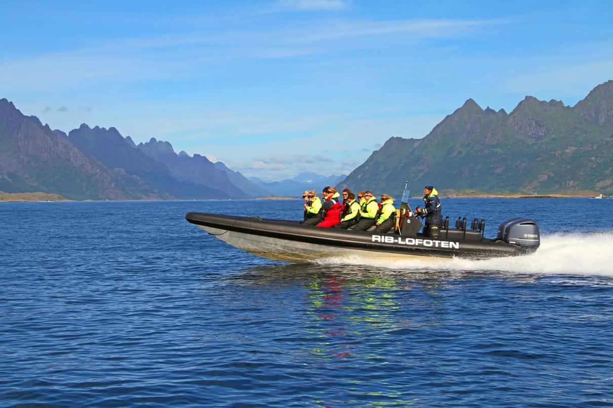 RIB Lofoten Sea Eagle Safari speedboat near Trollfjord