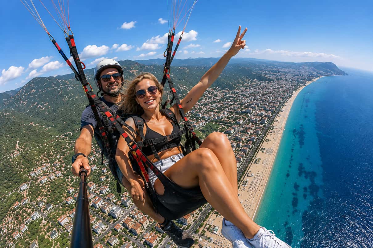Alanya: Tandem Paragliding with Hotel Pickup