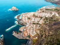 Aerial view of Garachico coast