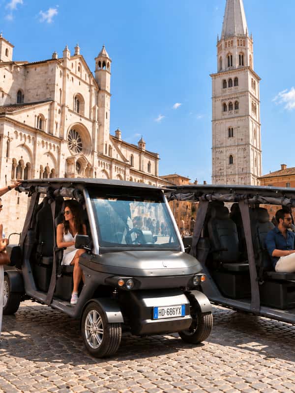 Modena in 90 minutes: private golf cart with pick-up and drop-off ...