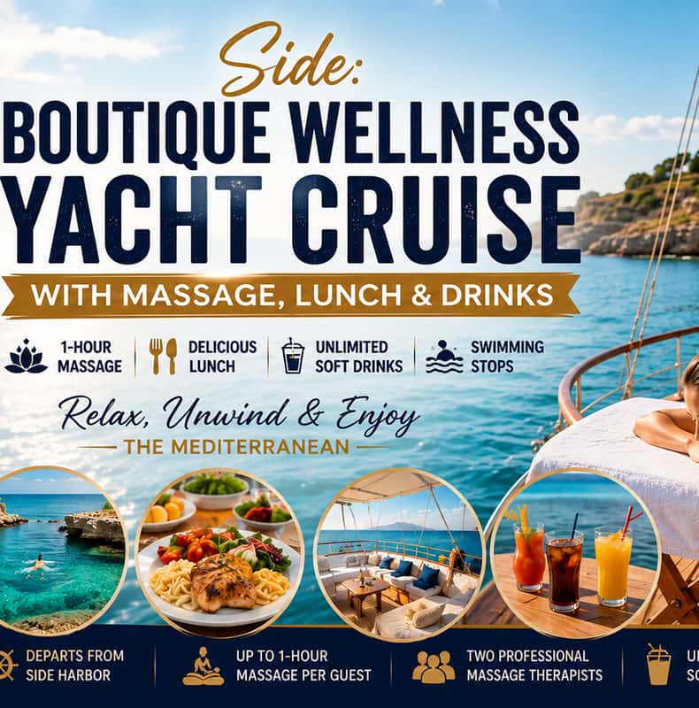 Side: Boutique Wellness Yacht Cruise with Massage