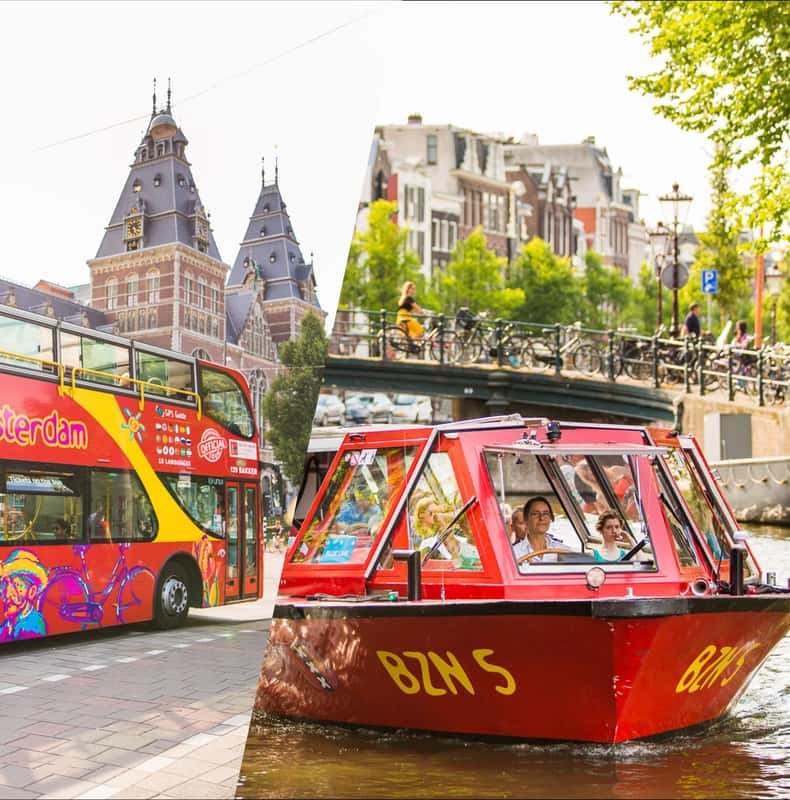 Amsterdam Hop-On Hop-Off: Bus & Boat Options