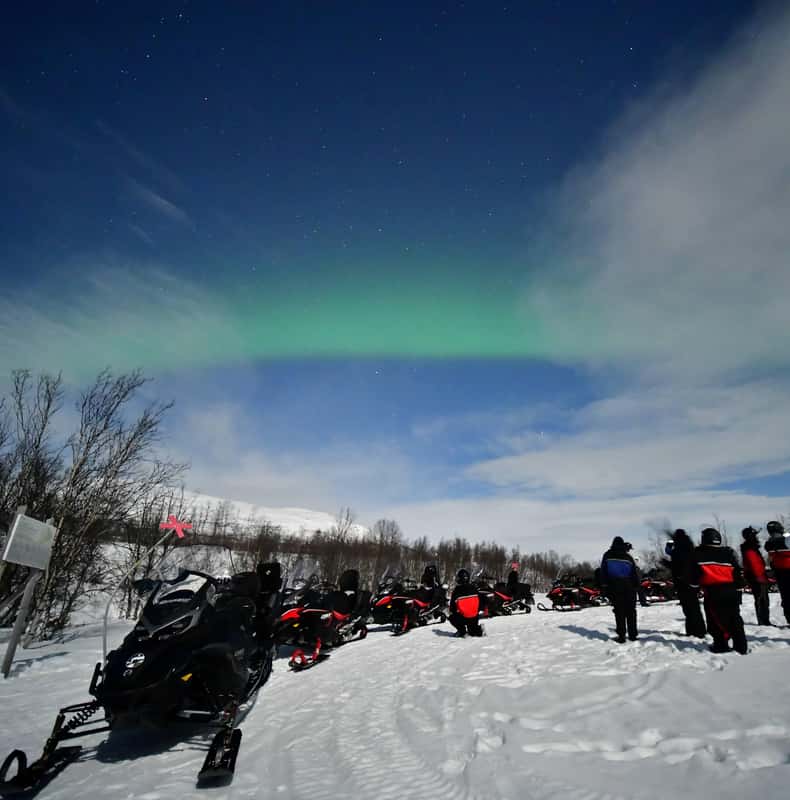 Abisko: Aurora Chasing with Snowmobiles