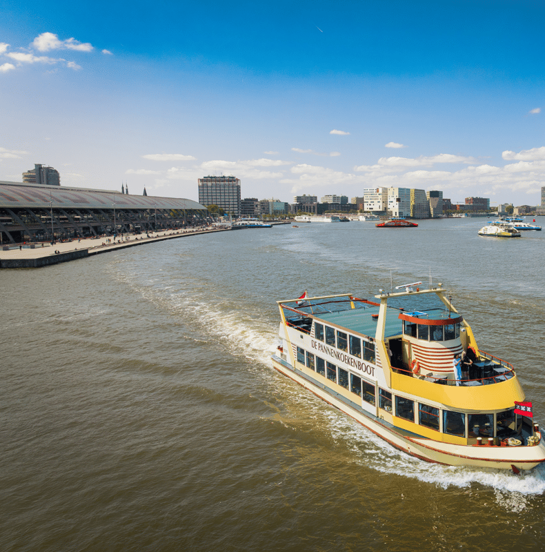 Amsterdam River Cruise with Unlimited Dutch Pancakes