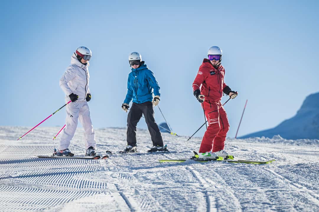 Første tur på ski på Testa Grigia