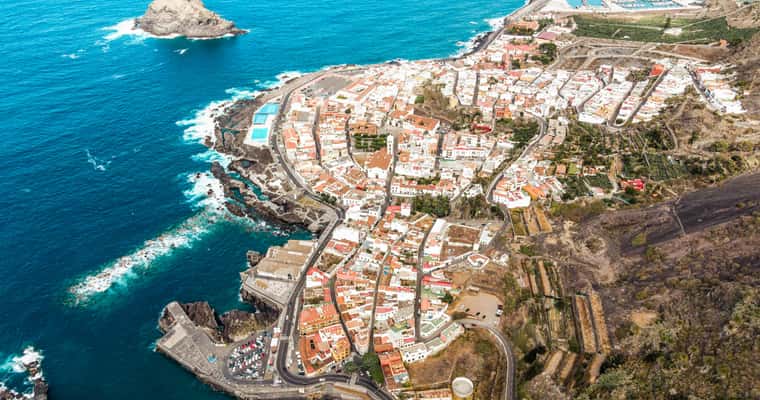 Aerial view of Garachico coast