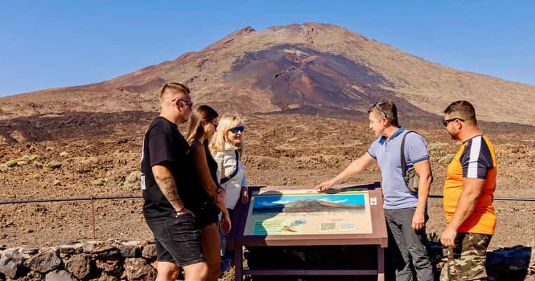 Group at Teide information panel