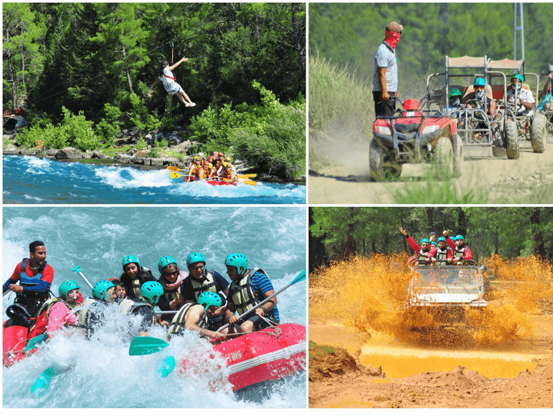 Alanya: Rafting, Zipline, Quad, Buggy, Jeep Tour with Lunch