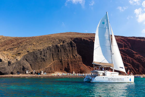 GetYourGuide: Santorini: Sailing Catamaran Cruise with BBQ and Drinks