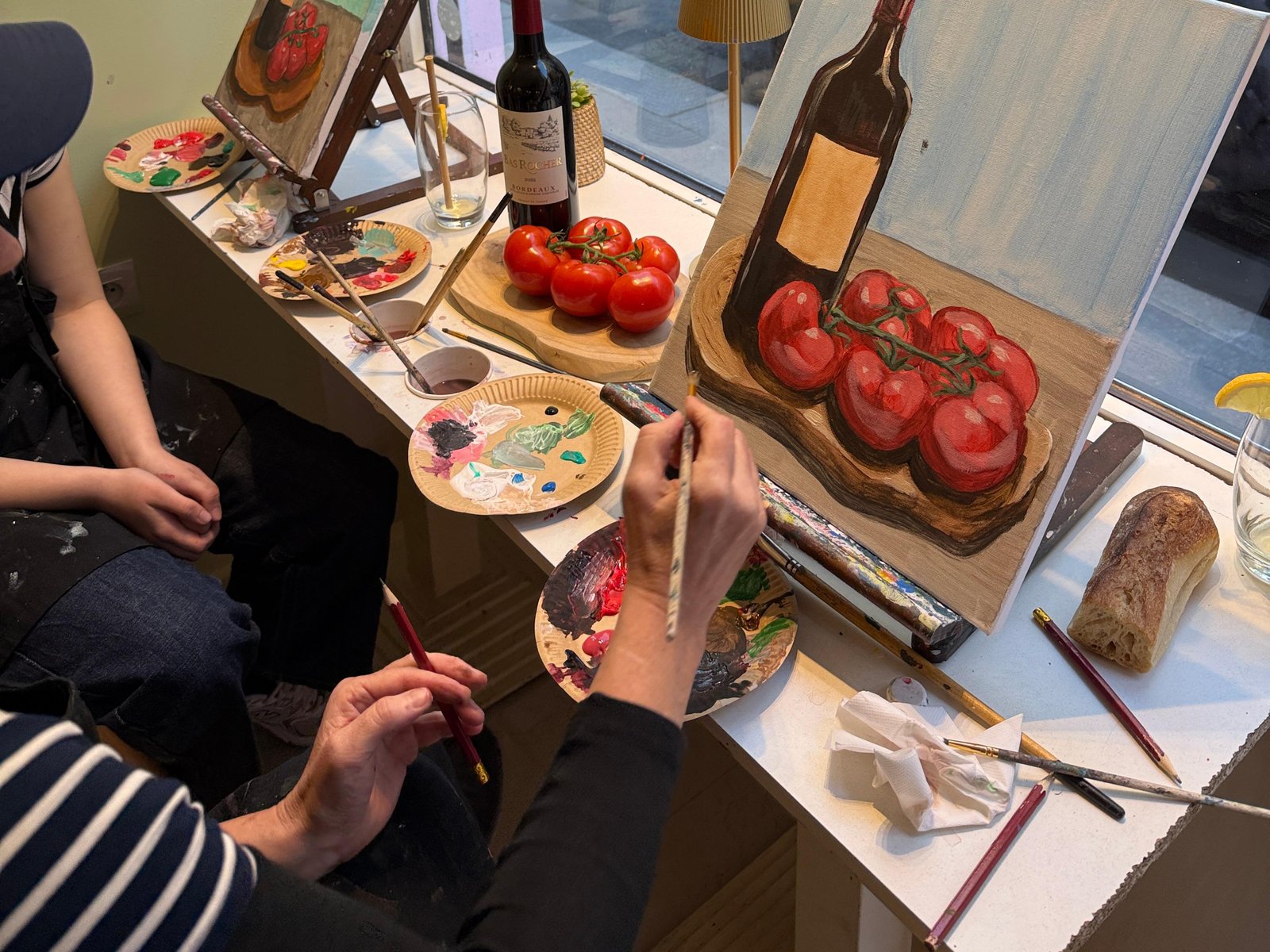 Paint and Sip Near the Eiffel Tower