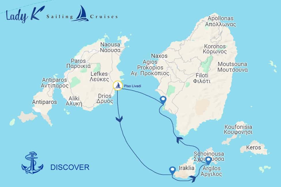 Immagine nº 2 di Paros: tour in barca a vela di Iraklia, Schinoussa e Naxos con pranzo attività a Egeo Meridionale, caricata dal fornitore