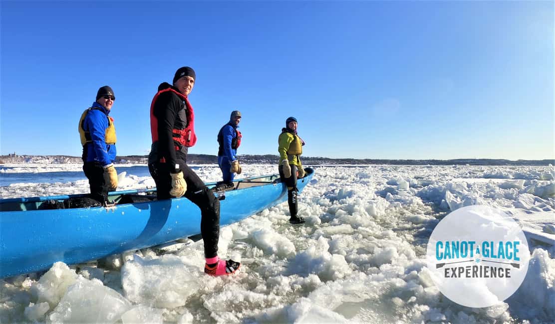 image n.1 of Quebec City: Ice Canoeing with Hot Chocolate & Sauna activity in Quebec, uploaded by supplier
