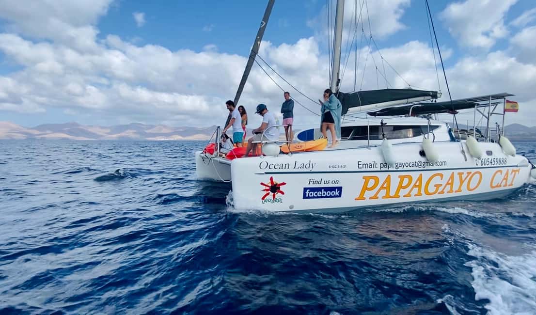 image n.2 of 4h Shared Catamaran sailing to Papagayo Beaches (12pers max) activity in Yaiza, Lanzarote, uploaded by supplier