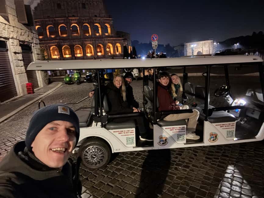 Image N°10 de Rome : Visite touristique nocturne en voiturette de golf privée et Aperitivo activité à Rome, publiée par le prestataire