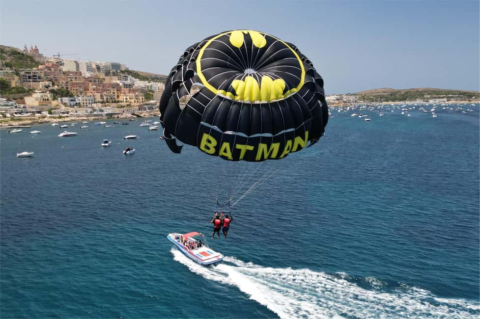 image n.2 of Mellieha Bay: Parasailing activity in Mellieha, uploaded by supplier