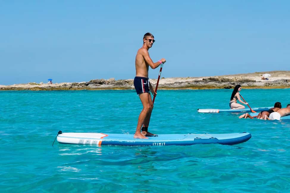 Image N°9 de Ibiza : Formentera, bateau tout compris, paddle, plongée avec tuba et déjeuner activité à Îles Baléares, publiée par le prestataire