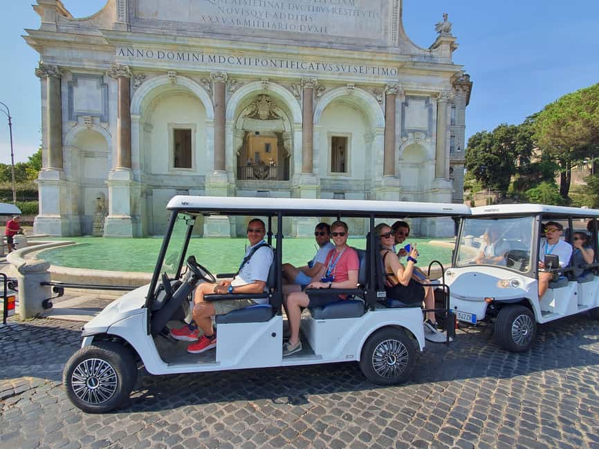 Image N°2 de Rome : visite des sites incontournables en voiturette de golf avec pizza et glace activité à Rome, publiée par le prestataire