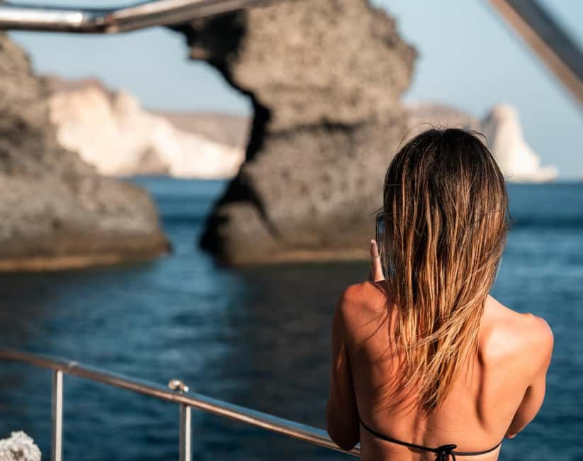 image n.16 of Santorini: Catamaran Caldera Cruise with Meal and Drinks activity in Cyclades, uploaded by supplier