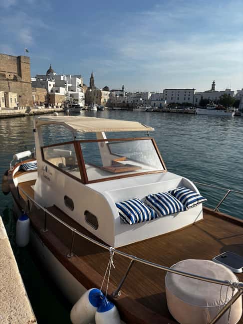 image n.1 of Wooden Gozzo Tour with Aperitif Towards the Beautiful Coast of Polignano activity in Polignano a Mare, uploaded by supplier