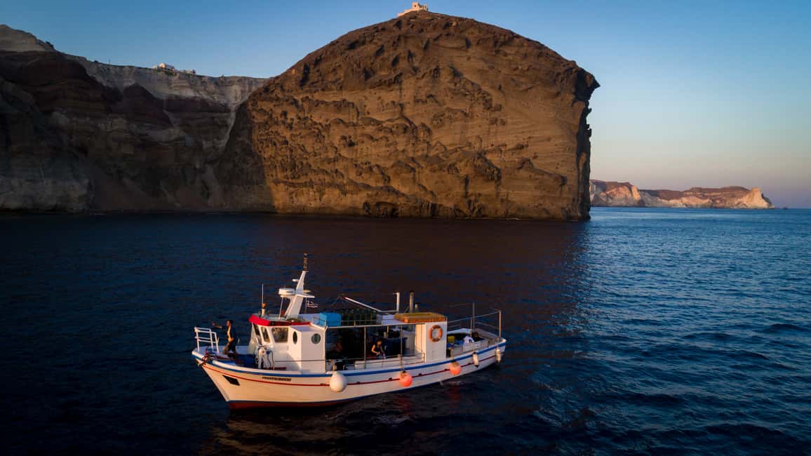 image n.3 of Santorini Sunset Fishing Trip with Dinner and Drinks activity in Cyclades, uploaded by supplier