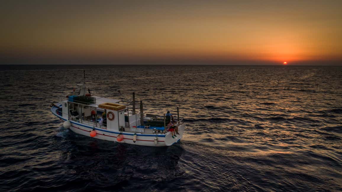 image n.1 of Santorini Sunset Fishing Trip with Dinner and Drinks activity in Cyclades, uploaded by supplier