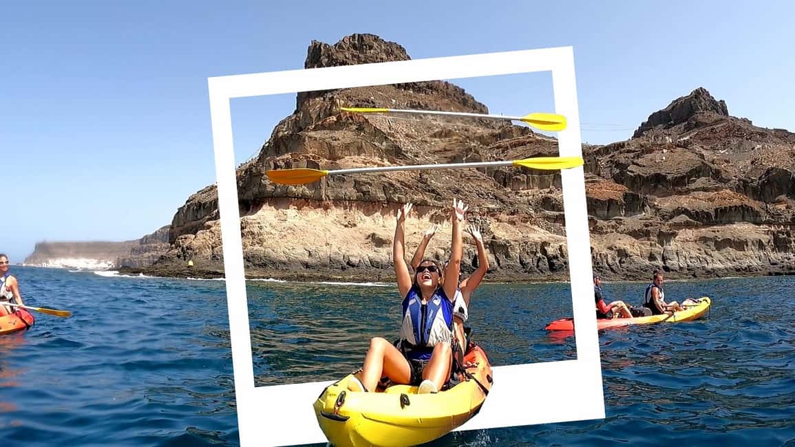image n.1 of Puerto Mogán: Guided Adventure Kayak Tour in Caves & Snorkel activity in Mogán, uploaded by supplier