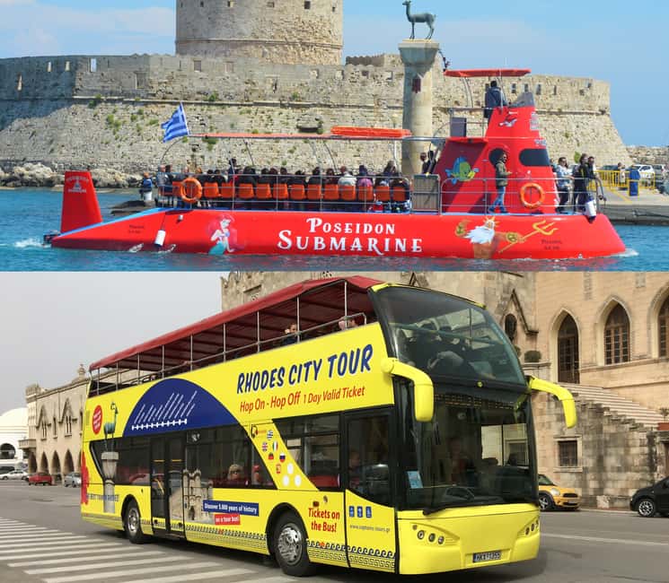 image n.1 of Rhodes: Hop-on Hop-off Bus and Submarine Tour activity in Rhodes Town, uploaded by supplier